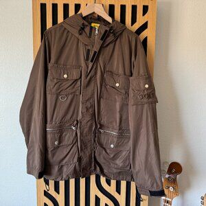 GOLF WANG - UTILITY CARGO SHELL JACKET (BROWN – XL)
